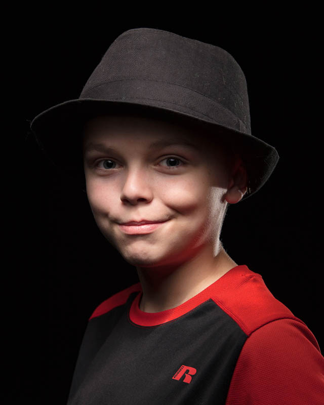 medford photography portrait of boy wearing black hat