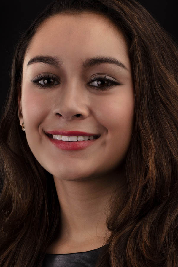 young woman with nice eyes and smile