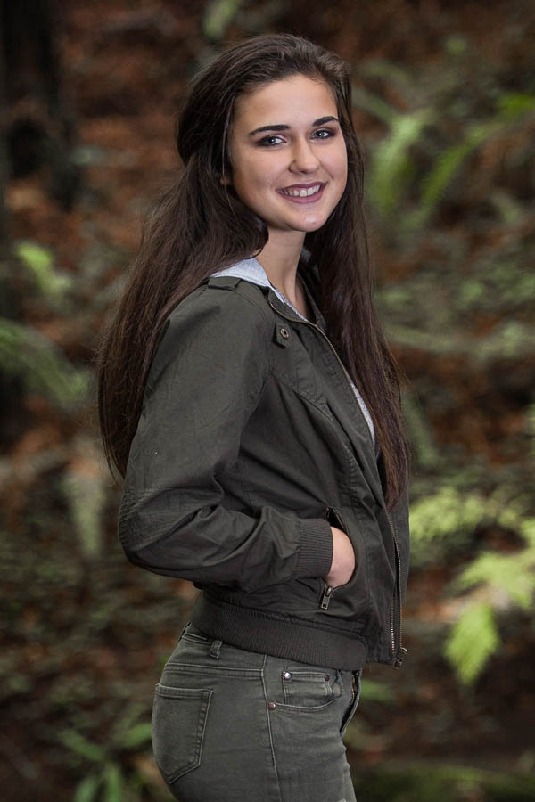 portrait ashland woman wearing yoga pants and green top