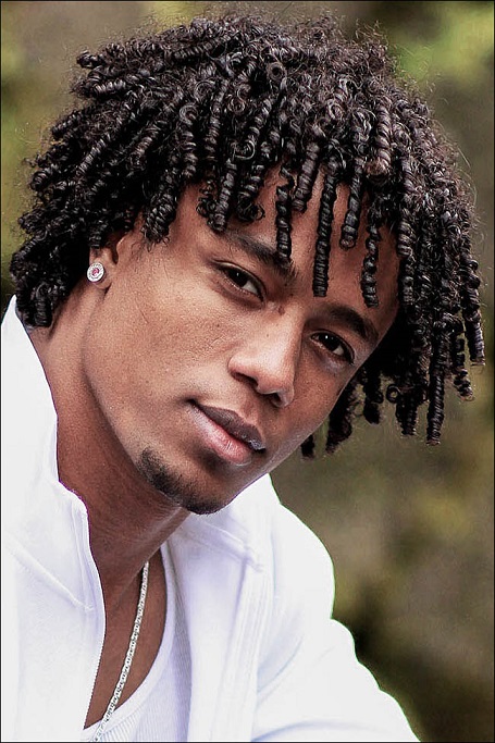 young man with curly hair