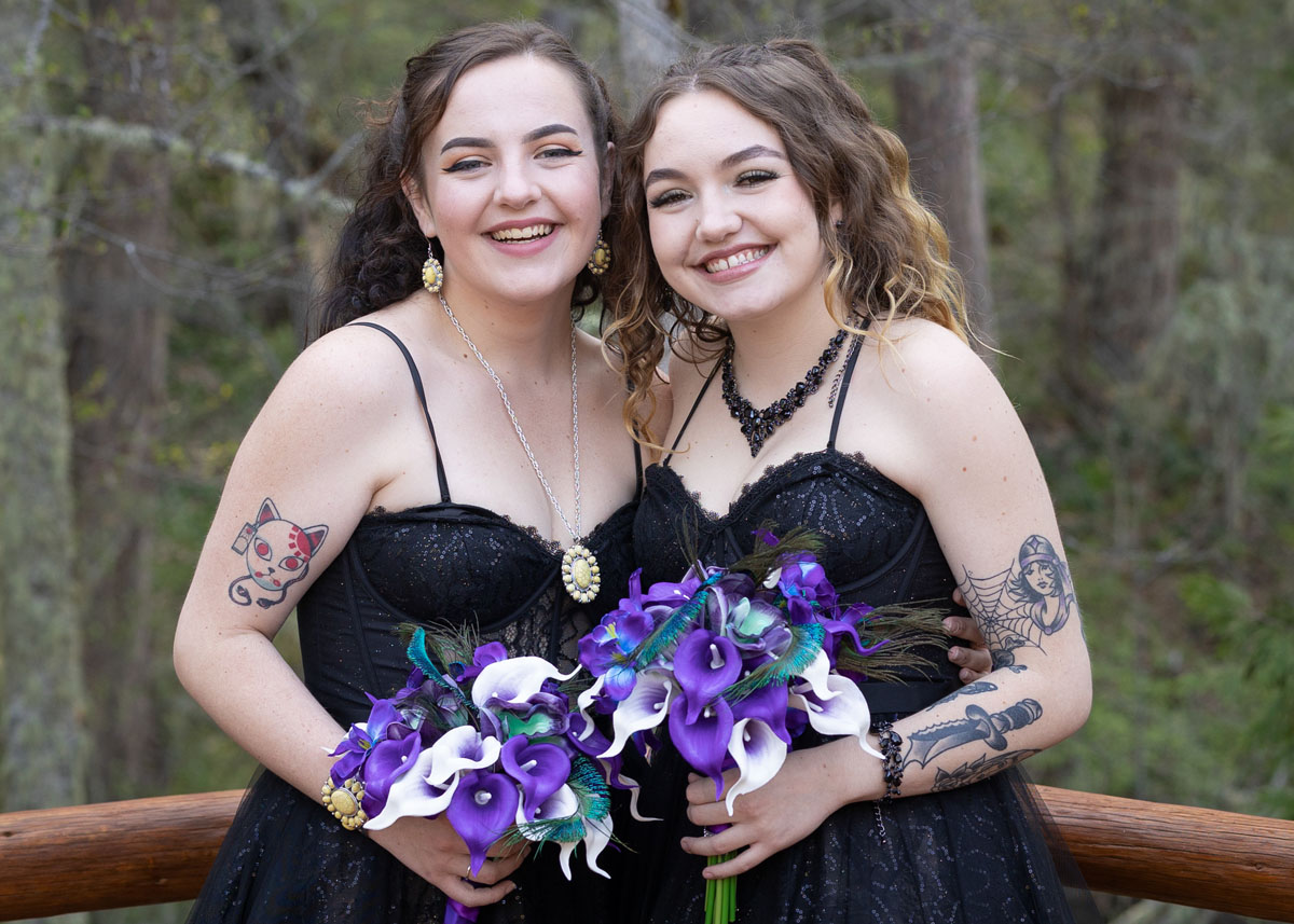 bride groom and officiant at destination wedding with oregon photographer