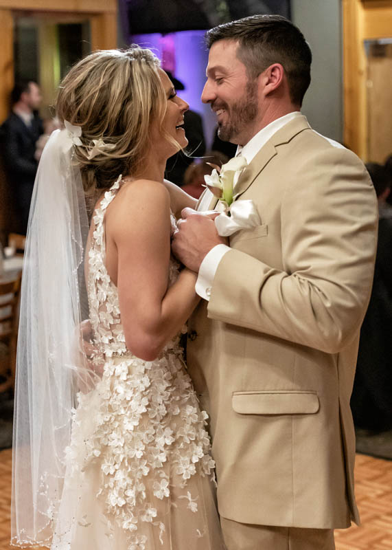 Kristy Lee Cook and Lee Orr dancing at wedding reception