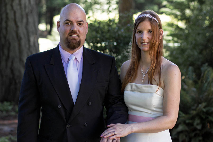 bride and groom with wedding photographer M D Vaden