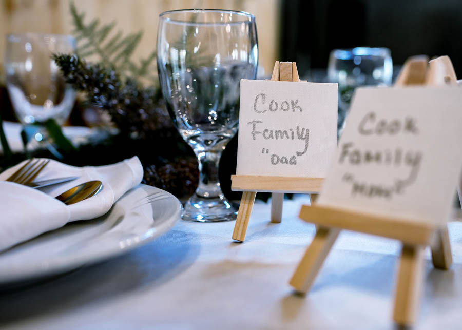 wedding reception table setting