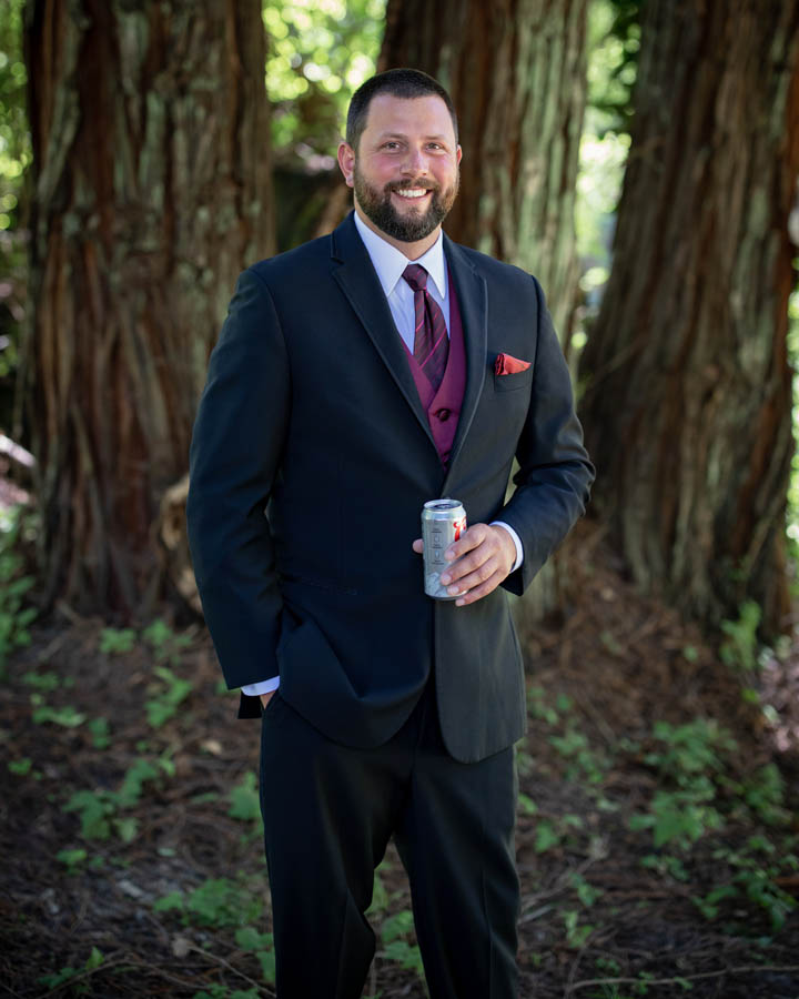 groomsman at ranch wedding in Scotia