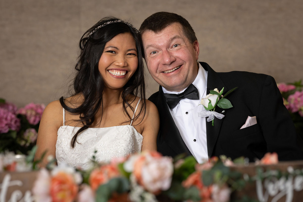 wedding reception at community center in Medford Oregon